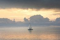 Sailing boat at sea by Claire Droppert thumbnail