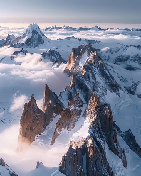 Diamantener Schneeglanz von fernlichtsicht