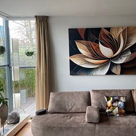 Photo de nos clients: Fleur de lotus abstraite III par Jacky, sur toile