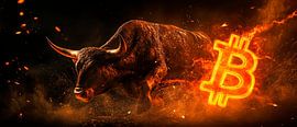 Bull market and Bitcoin logo - Dynamic by Poster Art Shop