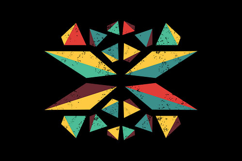 Retro-geometrischer Prismen-Burst