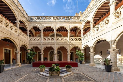 Kasteel met gotische en Arabische elementen, Castillo de Luna, Rota, Cádiz, Andalusië, Spanje