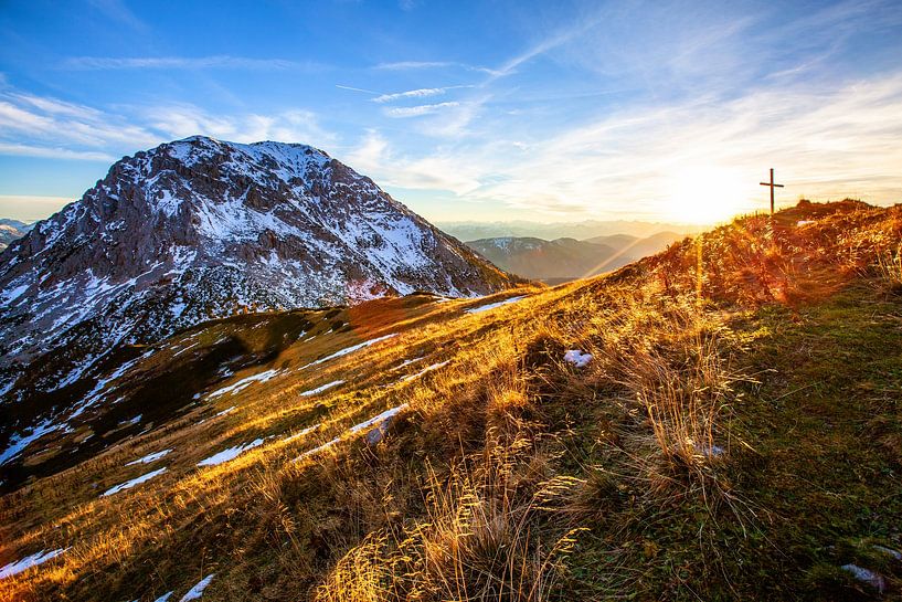 Rays of sunshine on the Eiskarlschneid by Christa Kramer