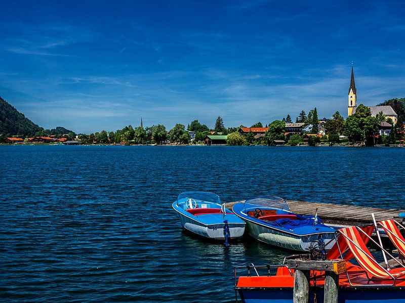 BAVARIA : Electric boats at Schliersee by Photoart-Naegele