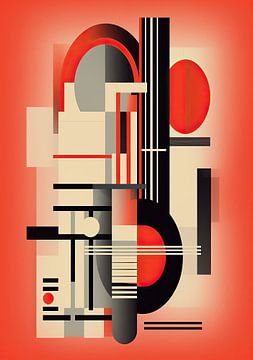 Bauhaus Poster Plakat Rot von Niklas Maximilian