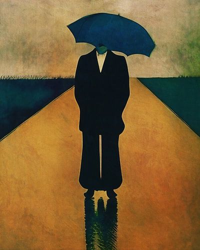 Reflectie van een regenachtige dag