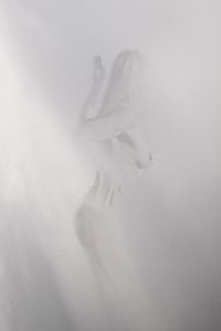 Weiblicher Akt im Lichternebel