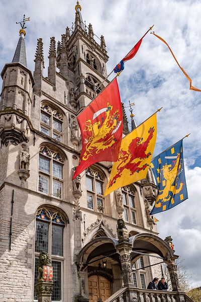 Feestelijke oude stadhuis van Gouda in Nederland van Remco-Daniël Gielen Photography