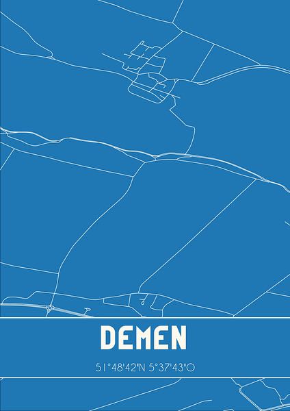 Blueprint | Map | Demen (North Brabant) by Prints of Place