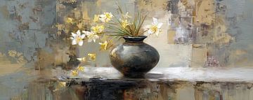 Serene Vase with Blooms van Blikvanger Schilderijen