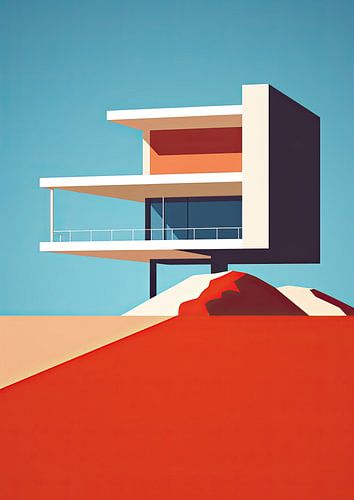Bauhaus poster kunstdruk illustratie