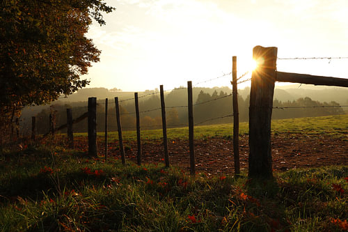 Landschap bij zonsopkomst