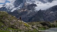 Bergwanderer im Écrins-Nationalpark in Frankreich.