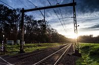 Zonsondergang bij het spoor van Ricardo Bouman thumbnail