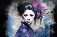 La sérénité dans les couleurs de l'eau : les regards des geishas