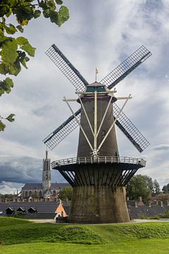 Stadsmolen in Hulst, Zeeland, Nederland van Imladris Images