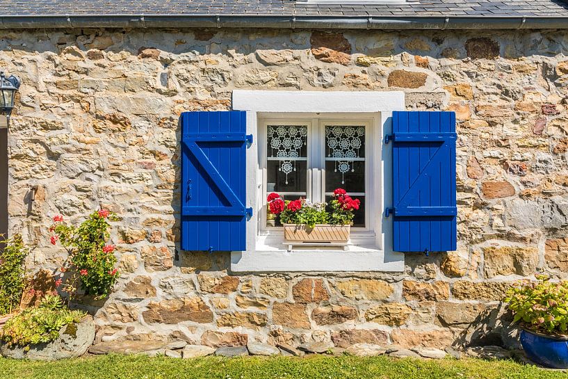 Colourful window in the hamlet of Montourgard, Brittany by Christian Müringer