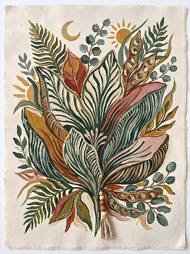 Bohemian Botanical Sun Moon