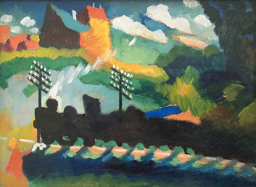 Chemin de fer à Murnau, Wassily Kandinsky par Des maîtres magistraux