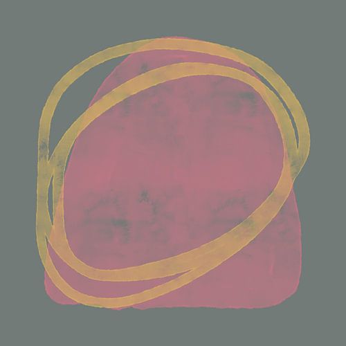 Abstrakte Formen in Gelb und Rosa