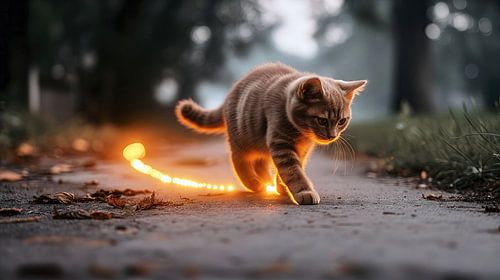 Nieuwsgierige kat