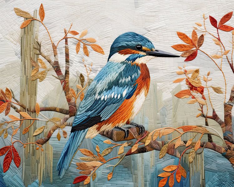 Painting Kingfisher by Eye catching paintings