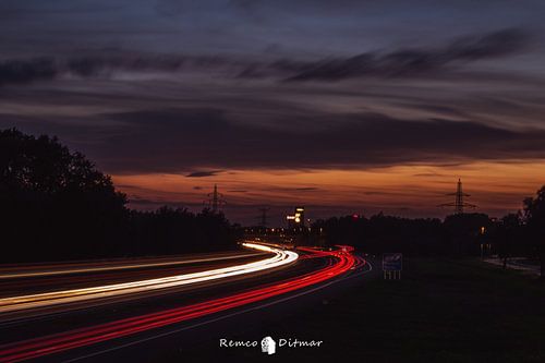Night A1: Light trails and Urban Glow at Westermaat