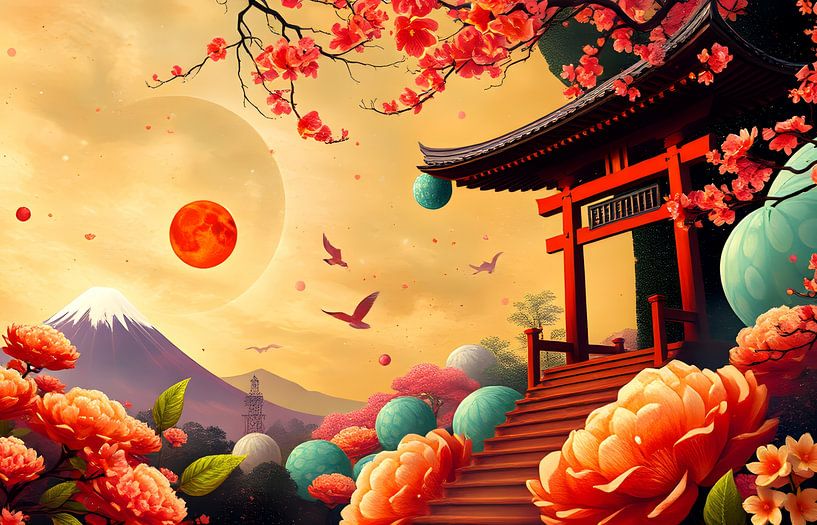 japanese house abstract by Egon Zitter