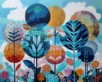 Joyful Blooms and Trees Together by Flower Studio