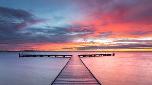 Sonnenaufgang am Veerse Gatdam Vouwenpolder
