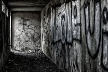 Graffiti in zwart wit