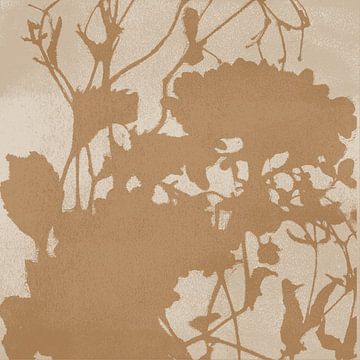 Abstract wabi-sabi botanical art II by Dina Dankers