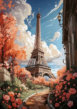 Eiffeltoren in het voorjaar van Kees van den Burg
