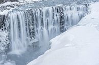 Frozen waterfall Dettífoss  van Andreas Jansen thumbnail