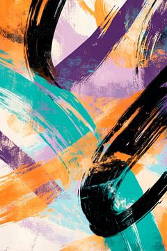 Colourful currents - chaos of aesthetics by Poster Art Shop