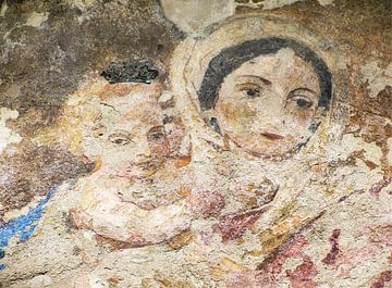Madonna and Child Fresco van True Nature Art