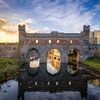 Der Berkelpoort in Zutphen mit Sonnenuntergang im Herbst von Bart Ros