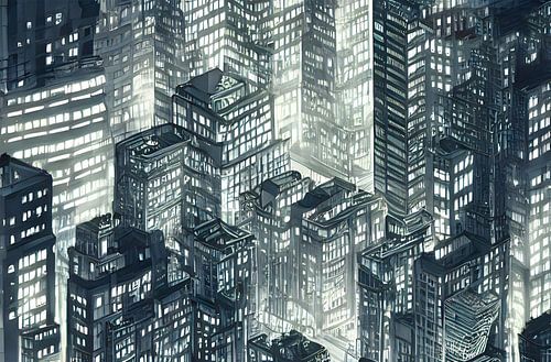 A big city with flats