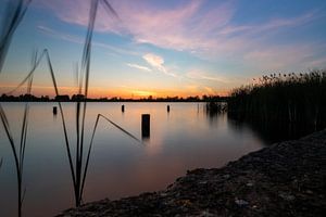 Lac Abcouder avec coucher de soleil