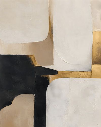 zwart wit goud abstract