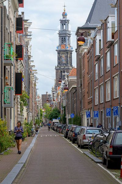 Westerkerk seen from the Bloemstraat Amsterdam by Peter Bartelings