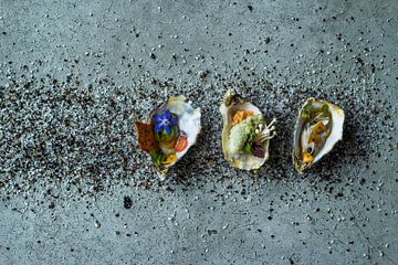 Een trio van oesters - Food Photography van Ashkan Mortezapour Photography
