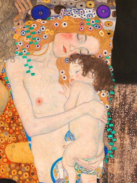 Die drei Lebensalter der Frau (Ausschnitt), Gustav Klimt von Details der Meister