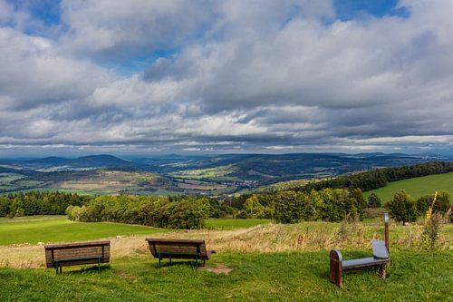 On the way on the heights of the thuringian Rhön