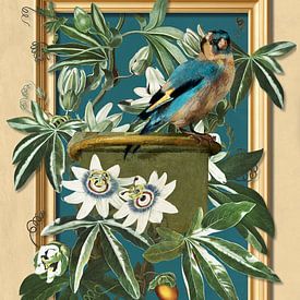 The Goldfinch and the Passion Flowers van Marja van den Hurk