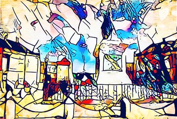 Kandinsky ontmoet Kopenhagen #1 van zam art