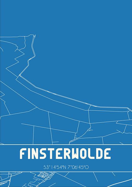 Blueprint | Map | Finsterwolde (Groningen) by Prints of Place