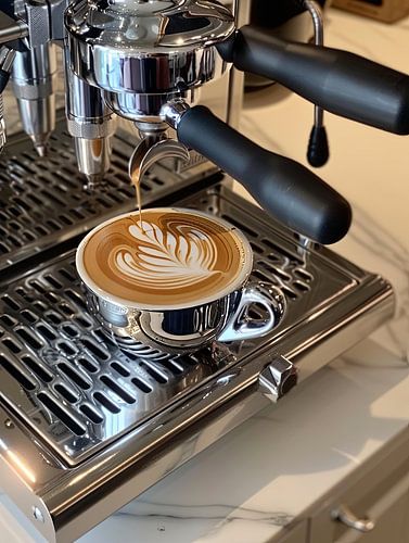 prepare cup of coffee or cappuccino