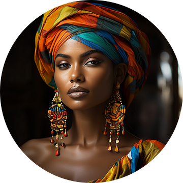 Afrikaanse Vrouw, vreugde van kleuren van Lisanne Elzinga