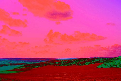 Zomerlandschap in eigentijdse kleuren